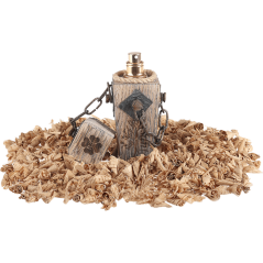 Luxusní parfém Santal v drásaném dřevě s kovovými řetízky - 30 ml