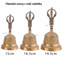 Tibetský zvon větší 16,5 cm