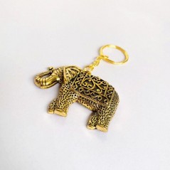 Přívěšek na klíče kovový filigránový slon s chobotem nahoru Feng Shui
